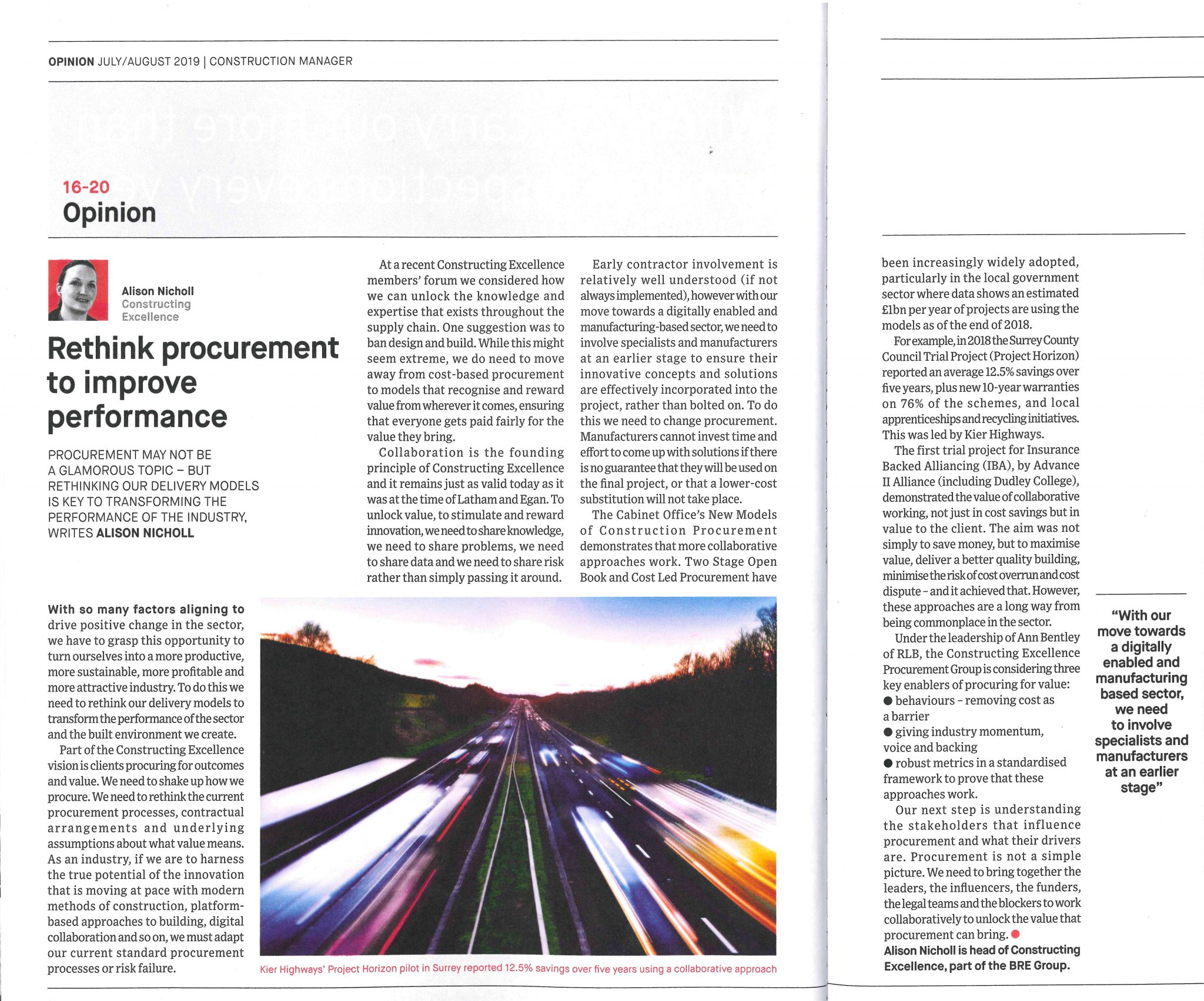 Rethink procurement to improve performance